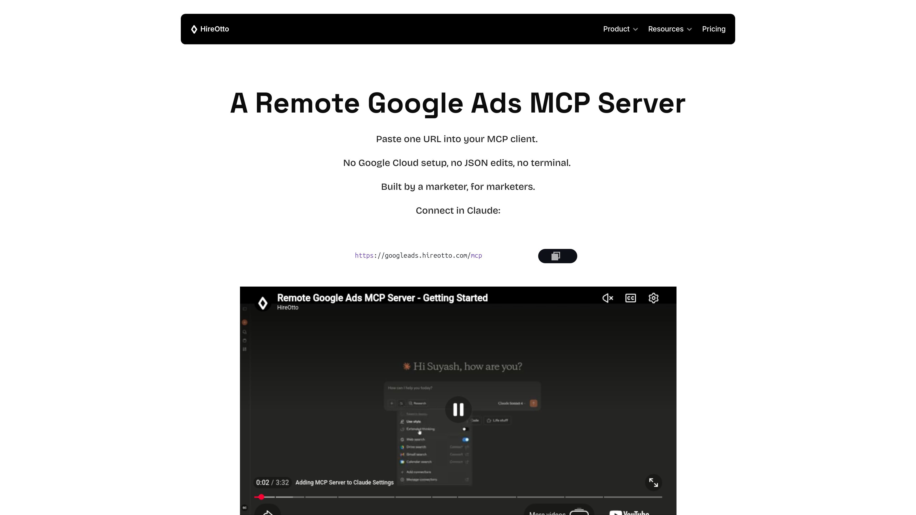 Google Ads Remote MCP Server